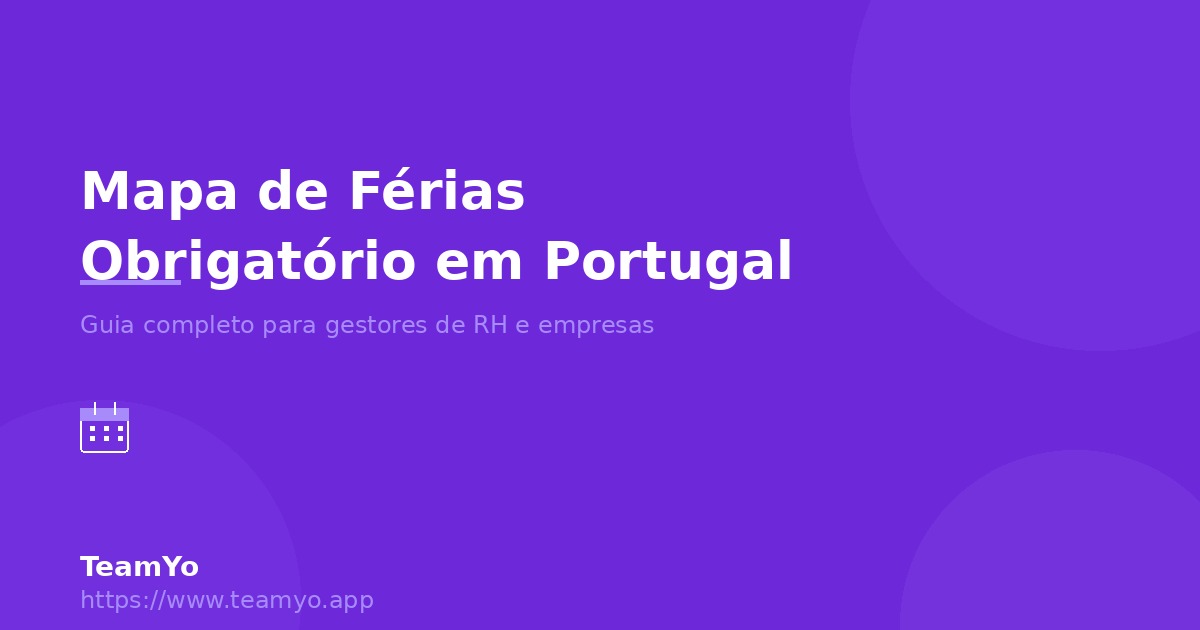 Mapa de férias obrigatório em Portugal